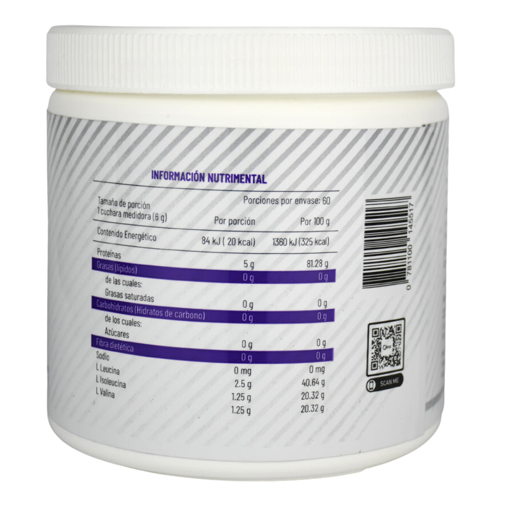 BCAA'S 360g QINASPORT proporción 2:1:1 60 servicios mora azul