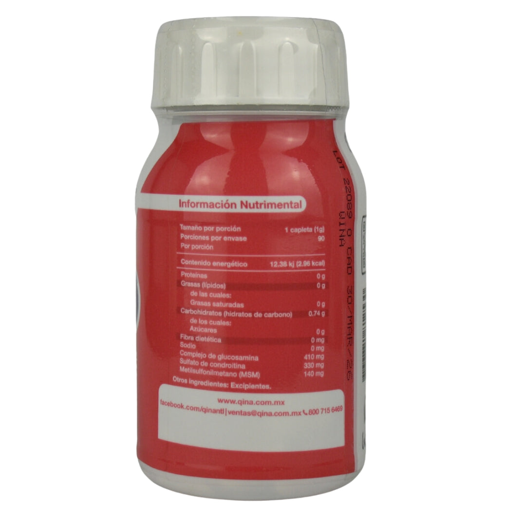 Glucosamina Condroitina MSM 90 comprimidos 1 g Qina ntl