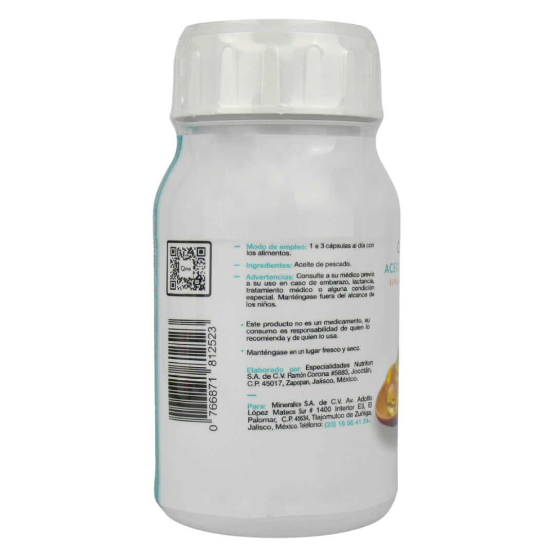 Aceite de pescado Omega 3 DHA & EPA 90 capsulas 1480 mg Qina ntl