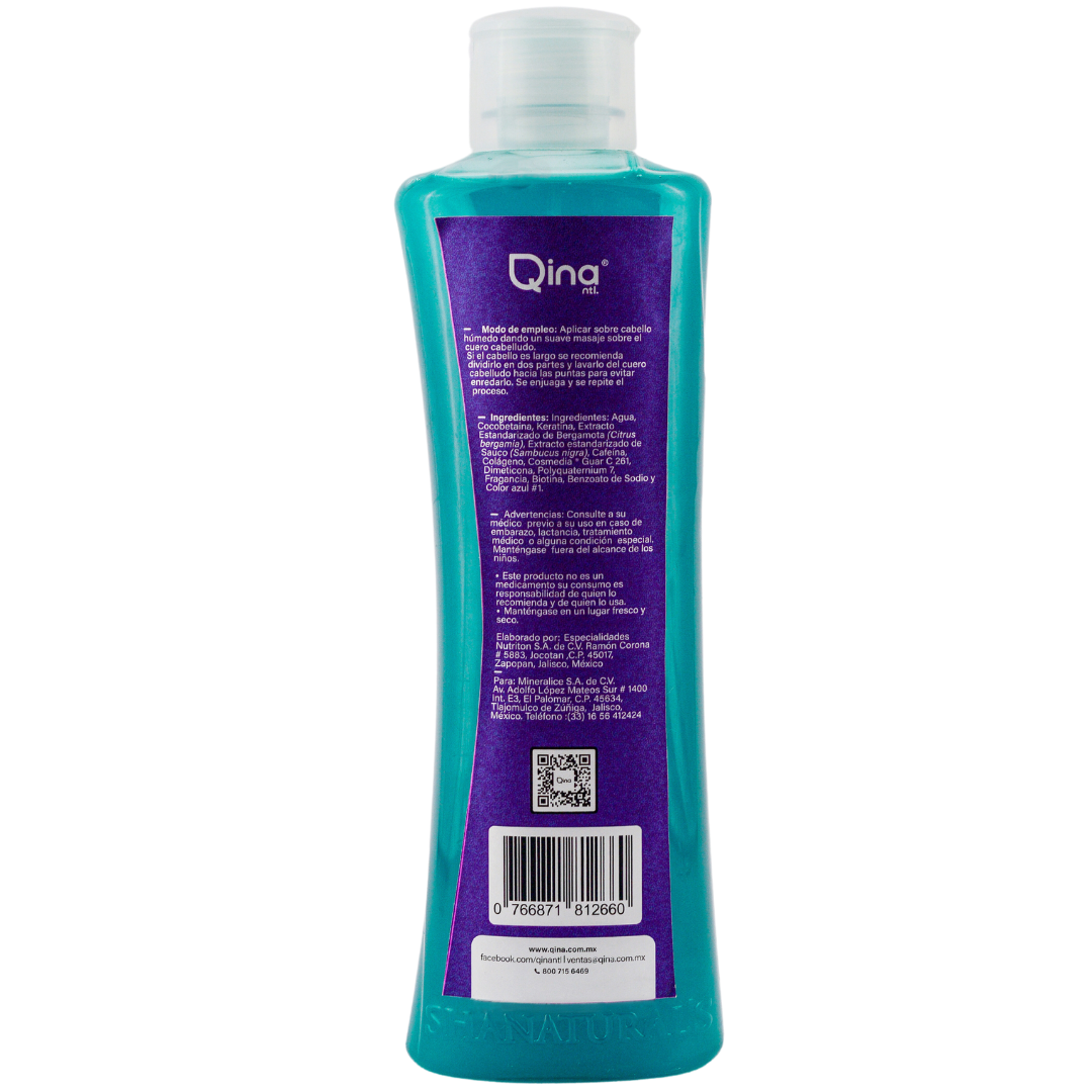 Shampoo de caballo, biotina y bergamota qina ntl 500 ml