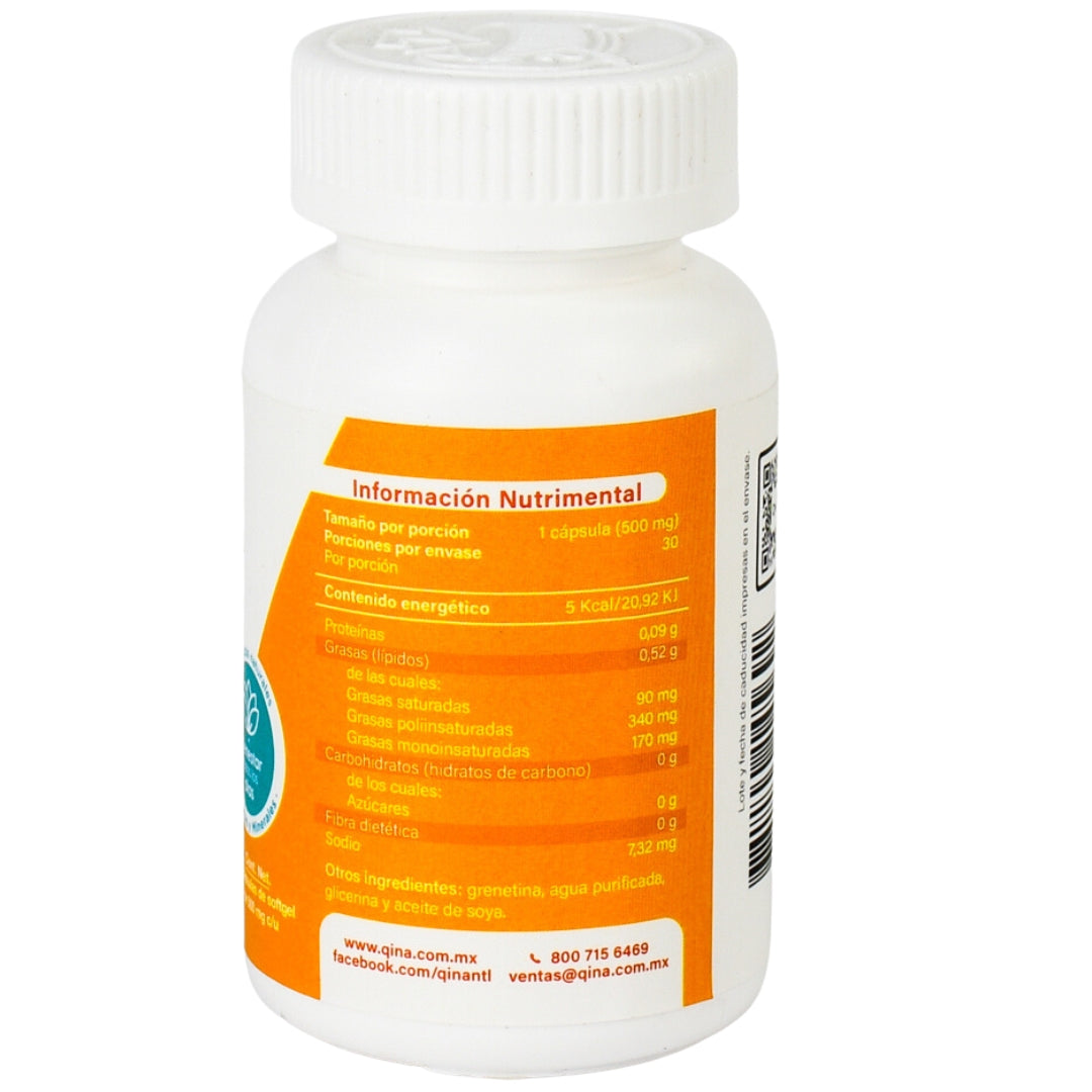 Vitamina D3 30 capsulas 500 mg Qina ntl