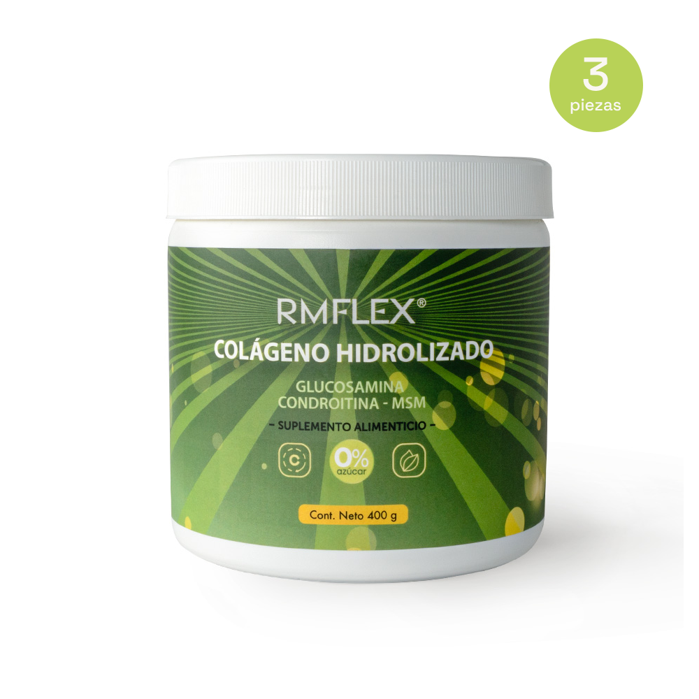 Colágeno hidrolizado, Glucosamina, Condroitina, MSM 400 g RMFLEX