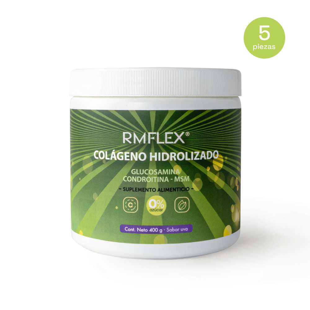 Colágeno hidrolizado, Glucosamina, Condroitina, MSM 400 g RMFLEX